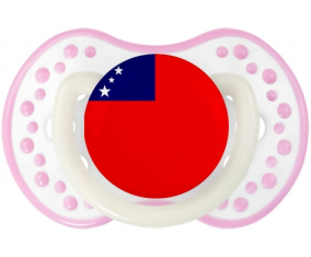 Bandera tetina de Samoa lovi dynamic blanco rosa fosforescente