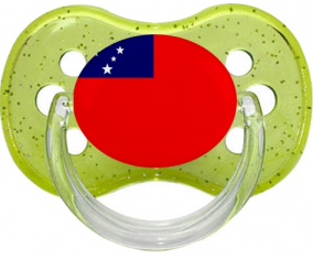 Bandera de Samoa cereza cereza lentejuelas
