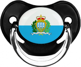 Bandera San Marino Clásico Piruleta Fisiológica Negra