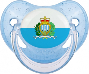 Bandera de San Marino Azul Physiological Sequined Lollipop