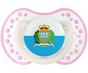 Bandera de San Marino lovi dynamic fosforescente blanco-rosa