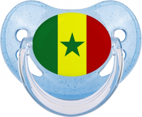 Bandera piruleta fisiológica azul de Senegal
