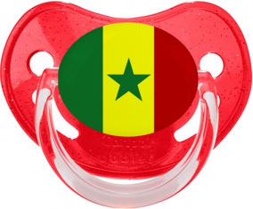 Bandera roja del brillo de piruleta fisiológica de Senegal