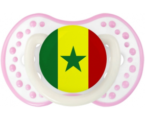 Senegal lovi dynamic bandera fosforescente de color blanco-rosa