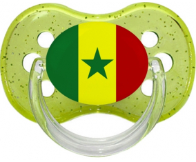 Bandera senegalesa brillo cereza verde