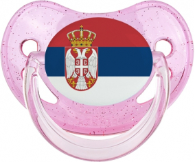 Bandera de Serbia Piruleta Fisiológica Rosa lentejuelas