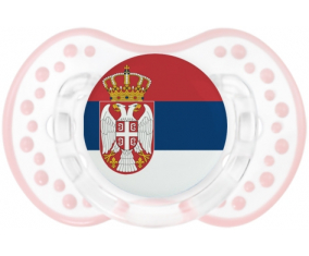Bandera serbia Lollipop lovi dynamic clásico retro-blanco-rosa-tierno