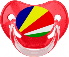 Seychelles Bandera Lentejuelas Rojas Tetina Fisiológica