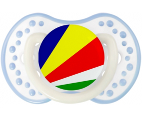 Bandera Seychelles Sucete lovi dynamic Clásico Blanco-cian
