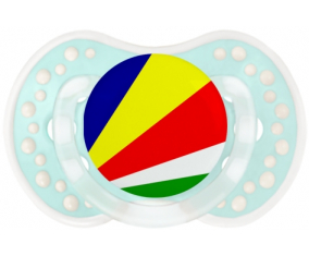 Bandera de Sucete de Seychelles lovi dynamic clásico retro-turquesa-laguna