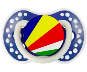 Bandera de Seychelles Sucete lovi dynamic azul marino fosforescente