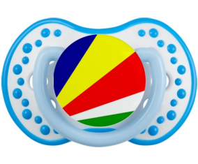 Bandera de Sucete de Seychelles lovi dynamic fosforescente azul-blanco