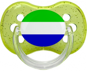 Lollipop de brillo cereza verde bandera de Sierra Leona