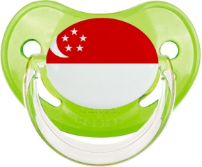 Bandera de Singapur Clásica Piruleta Fisiológica Verde