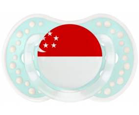 Bandera de Singapur lovi dynamic clásico retro-turquesa-laguna