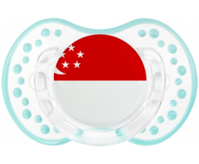 Bandera de Singapur lovi dynamic clásico retro-laguna blanca