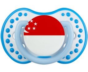 Bandera de Singapur lovi dynamic fosforescente blanco-azul