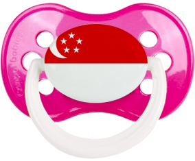 Bandera de Singapur anatómica tetina clásica rosa oscura