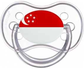 Bandera de Singapur Anatómica Clásico Transparente Tetina