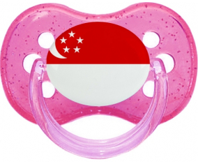 Bandera de Singapur Cereza Lollipop Rosa lentejuelas