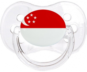 Singapur Bandera Clásica Transparente Cereza Lollipop