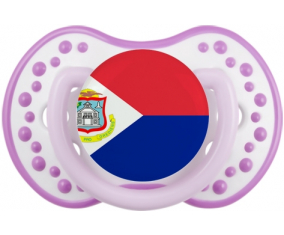 Sint Maarten Lollipop bandera lovi dynamic Clásico White-Mauve