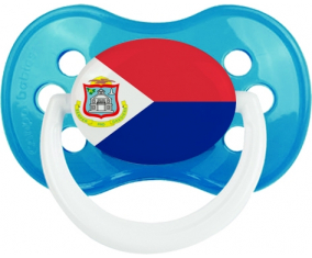 Bandera Sint Maarten Clásico Cian Anatómica Lollipop