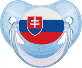 Eslovaquia Azul Lentejuelas Bandera Tetina Fisiológica