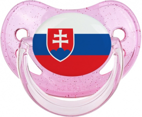 Eslovaquia Bandera tetina fisiológica brillo rosa