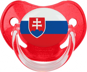 Eslovaquia Rojo Lentejuelas Bandera Tetina Fisiológica