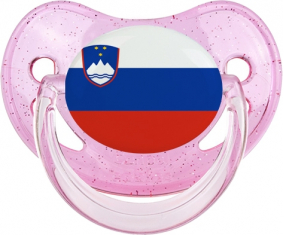 Bandera rosa de suceto fisiológico de Eslovenia