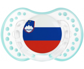 Bandera tetina de Eslovenia lovi dynamic clásico retro-laguna blanca