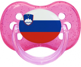 Bandera de Eslovenia Cereza Lollipop Rosa lentejuelas