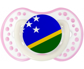 Bandera de las Islas Salomón lovi dynamic fosforescente blanco-rosa