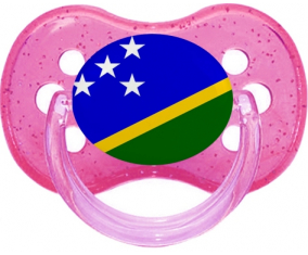 Bandera de las Islas Salomón Cereza Lollipop Rosa lentejuelas