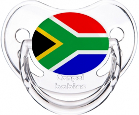 Bandera de Sudáfrica clásica tetin fisiológica transparente
