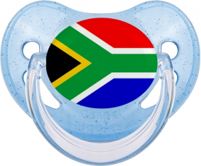 Bandera de Sudáfrica Lentejuelas Azul Tetina Fisiológica