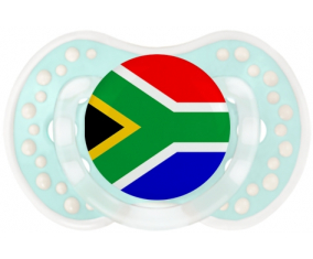 La bandera sudafricana Sucete lovi dynamic clásico retro-turquesa-laguna
