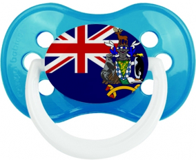 Bandera Georgia del Sur y South Sandwich Islands Clásica Cyan Anatómica Lollipop