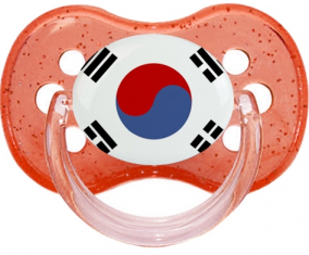 Corea del Sur bandera rojo cereza brillante piruleta