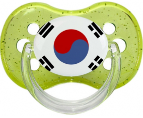 Corea del Sur bandera verde cereza brillante piruleta