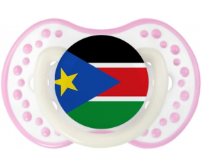 Bandera de Sudán del Sur lovi dynamic fosforescente blanco-rosa