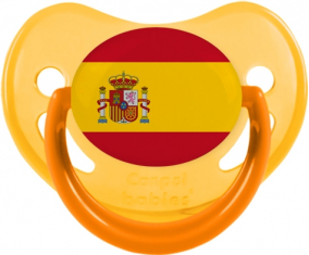 Bandera de España Tetina Fisiológica Fosforescente Amarillo