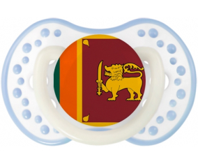 La bandera tetina srilanka de Sri Lanka lovi dynamic clásico cian blanco