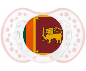 La bandera srilanka tetina de Sri Lanka lovi dynamic clásico retro-blanco-rosa-tierno