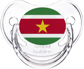 Bandera de Surinam Clásica Tetin Fisiológica Transparente