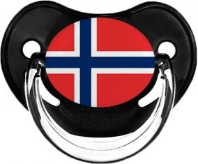 Bandera de Svalbard y Suceto Fisiológico Natural Jan Mayen Clásico Negro