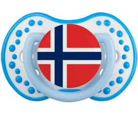 Bandera tetina de Svalbard y Jan Mayen lovi dynamic fosforescente azul-blanco
