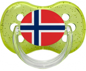 Bandera de Svalbard y Lollipop de purpurina de cereza verde jan mayen