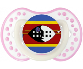 Bandera de Swazilandia lovi dynamic fosforescente blanco-rosa